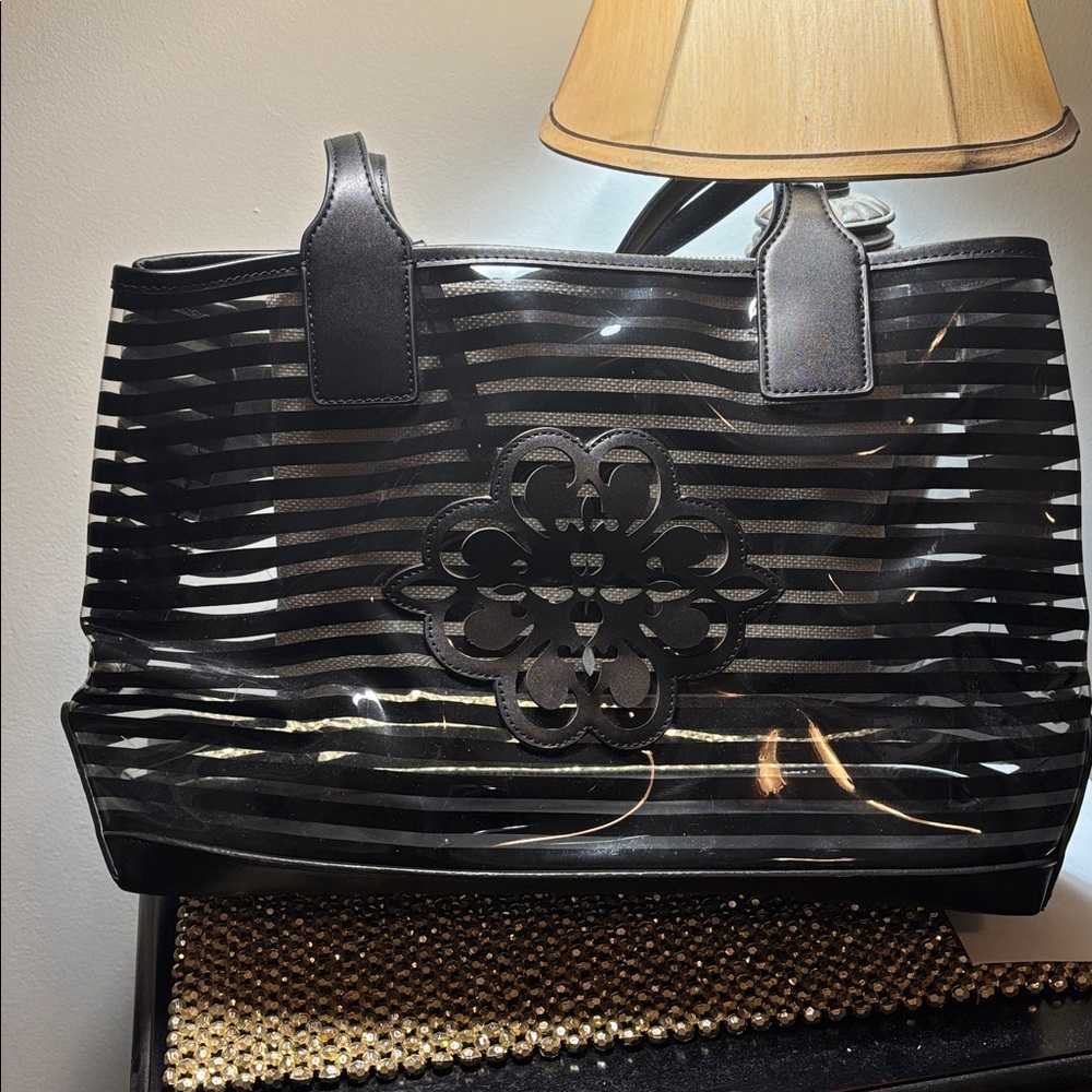 NANETTE LEPORE WHITLEY CLEAR SHOULDER BAG TOTE